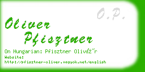 oliver pfisztner business card